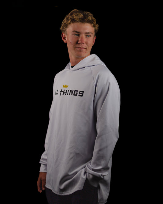 Mens Classic White Pullover Hoody