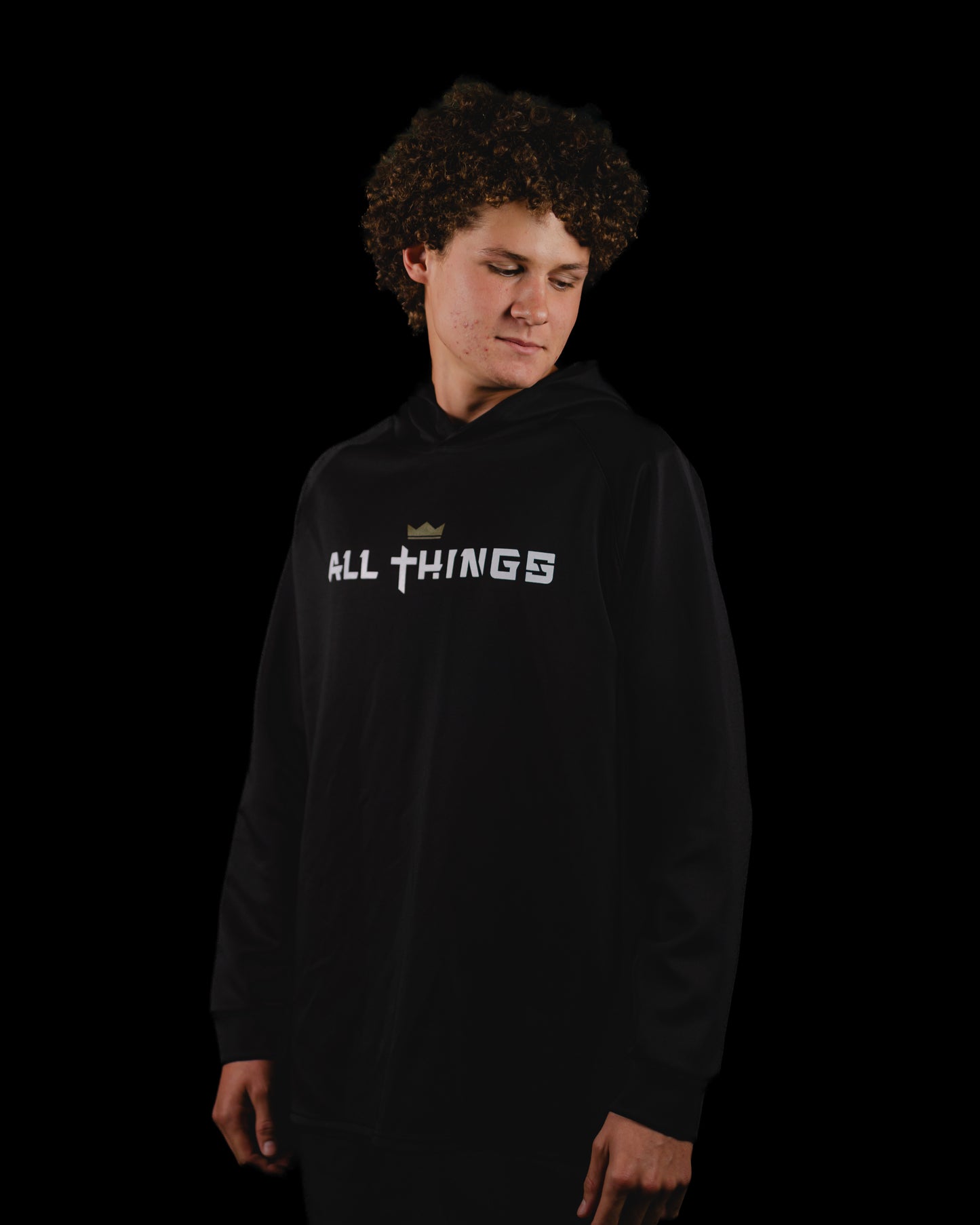 Mens Classic Black Pullover Hoody